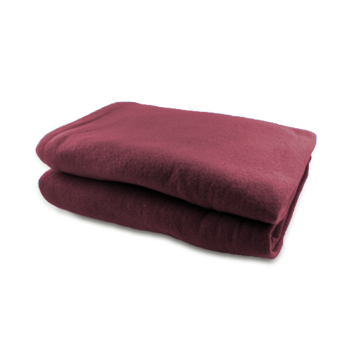 Maroon Fleece Blanket Folded