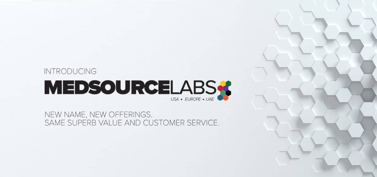 medsource logo and values on white checked background