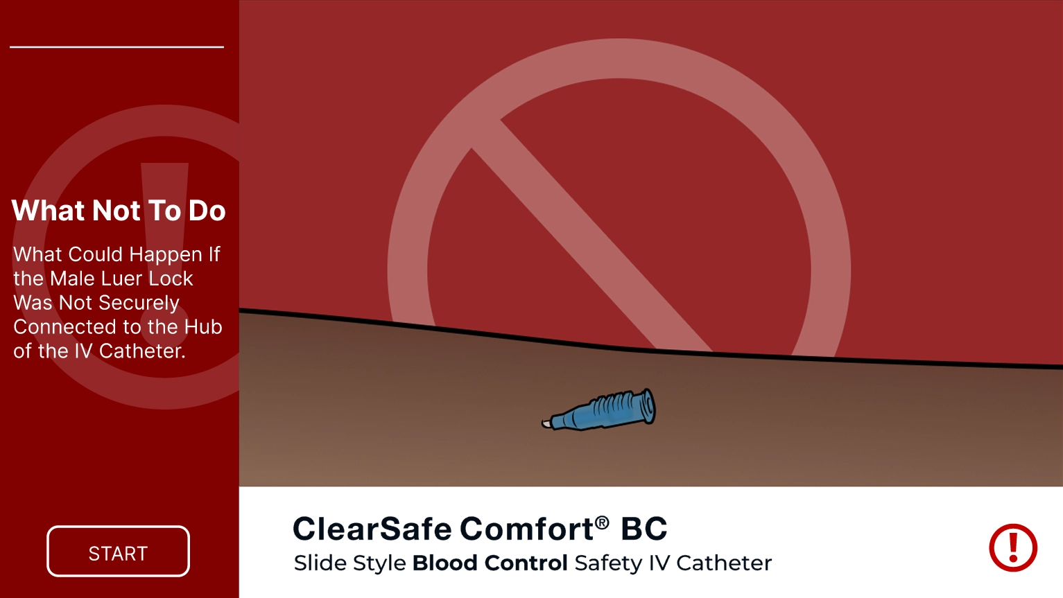 ClearSafe Comfort BC Warning ClearSafe Comfort® BC Warning